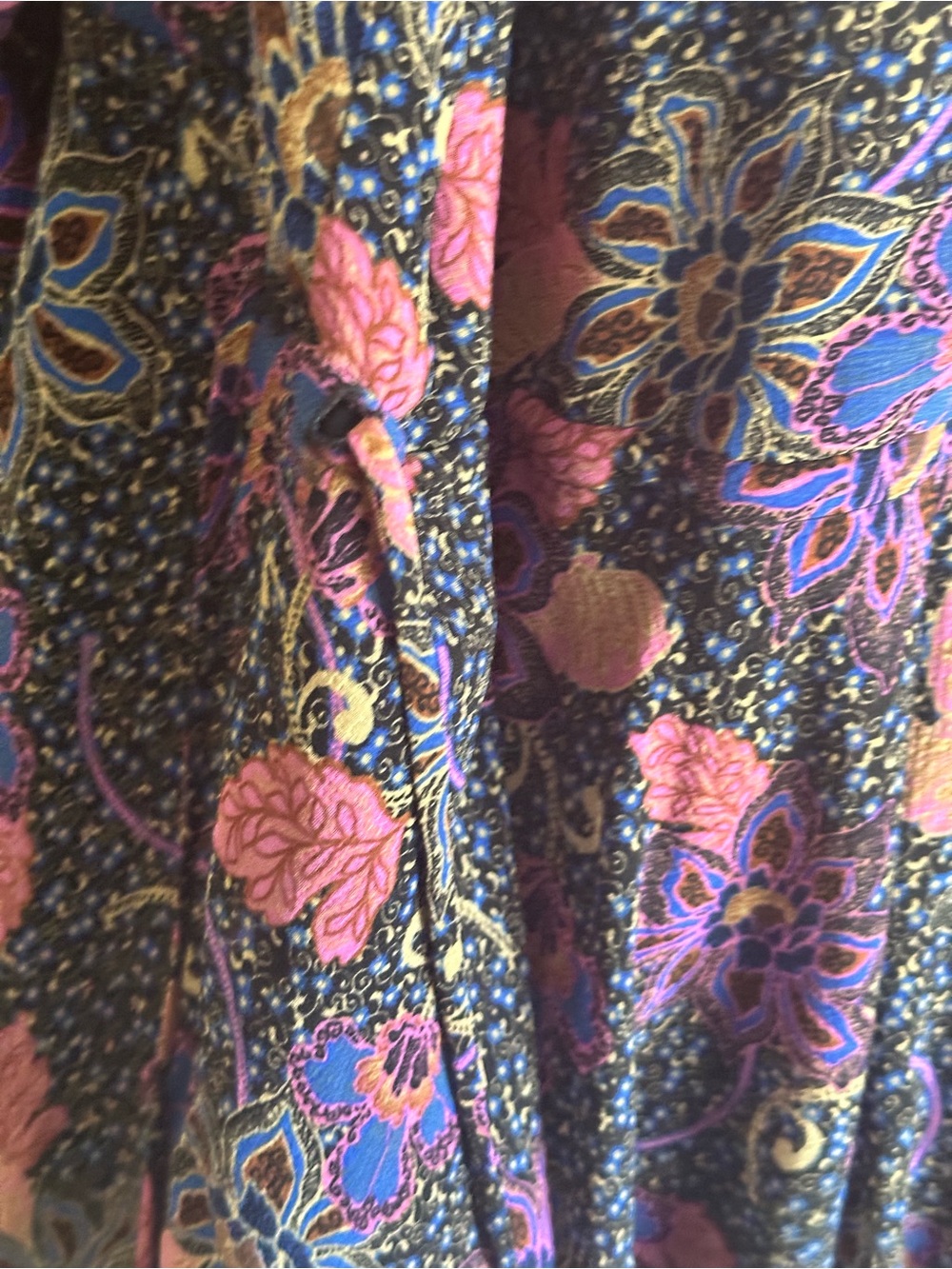 Free People Teegan Mini Dress in Twilight Combo. Faux Wrap Boho Long Sleeve. Med - Picture 12 of 15
